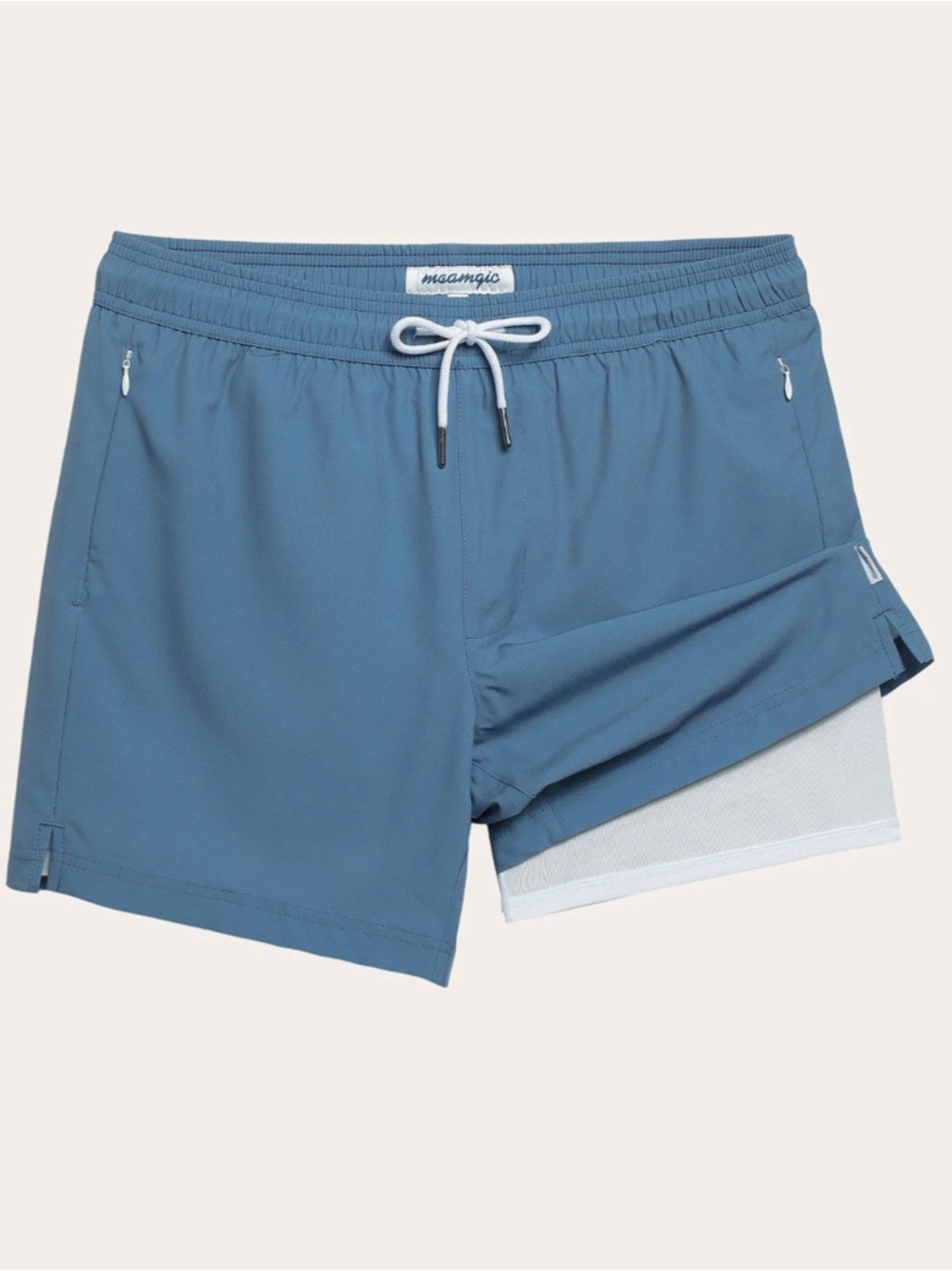 Maamgic FloatOn Solid Color Swim Trunks NWT Size Small Mens Blue Read